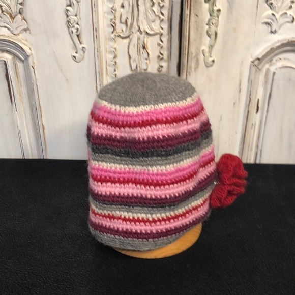 Erin Knitwear From Ireland 100% Wool Outer Crochet Flower Embellished Beanie - Picture 1 of 6